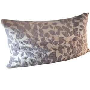 Linden Street Laurel Floral Cotton Pillow Sham Sterling/Mauve, 19" x 34"